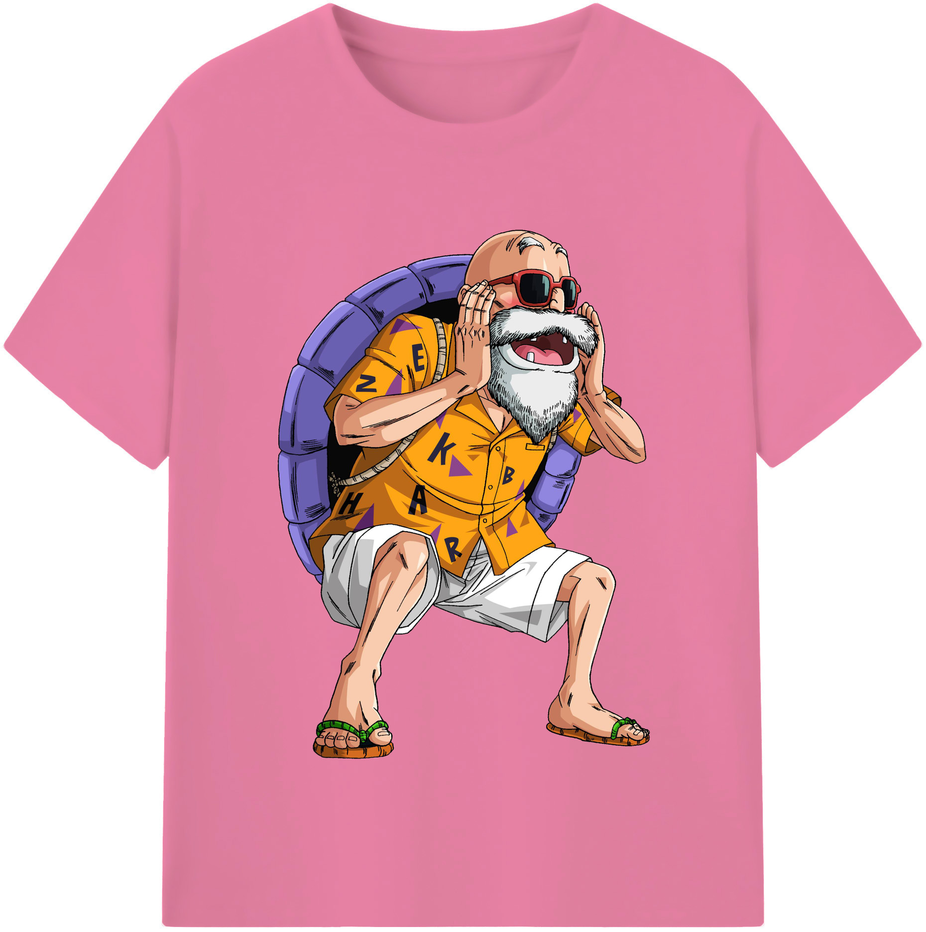 （画像用） ドラゴンボール 亀仙人（かめせんにん） DRAGON BALL Master Roshi Kame Sennin 綿100％半袖Tシャツ（フロントプリント）